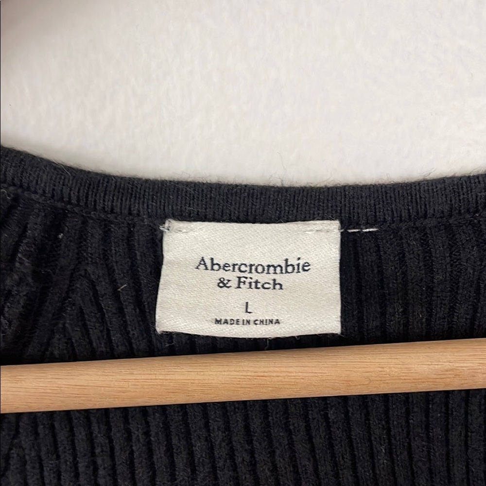 Abercrombie & Fitch Black Ribbed Bodycon Dress - Picture 3 of 5